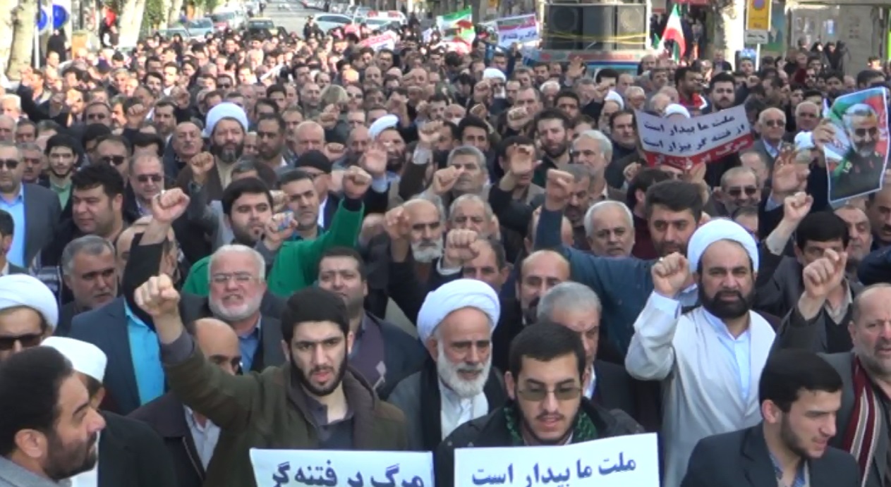 پاسخ مردم ولایتمدار گیلان به اغتشاشگران