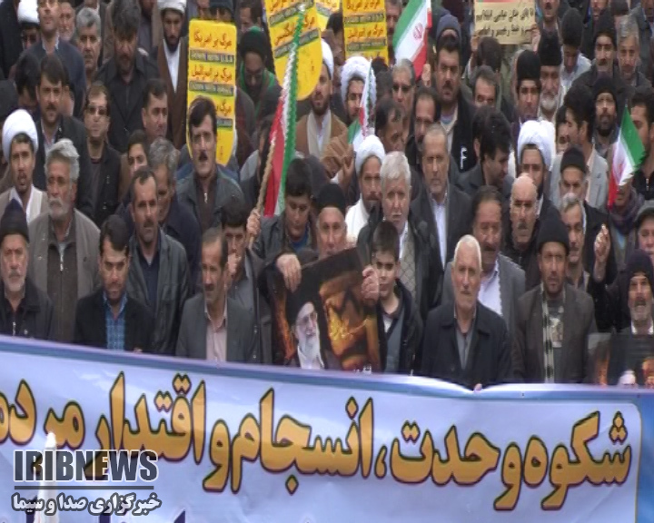 راهپیمایی مردم فارسان علیه آشوبگران +فیلم