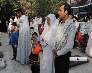 آغاز زندگی مشترک 17 زوج در کنار گلزار شهدای نکا