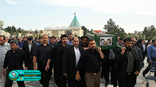 تشییع پیکر مادر شهیدان احمدیان