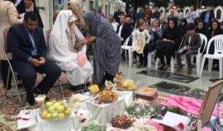 پیوند زناشویی در جوار گلزار شهدای نوشهر