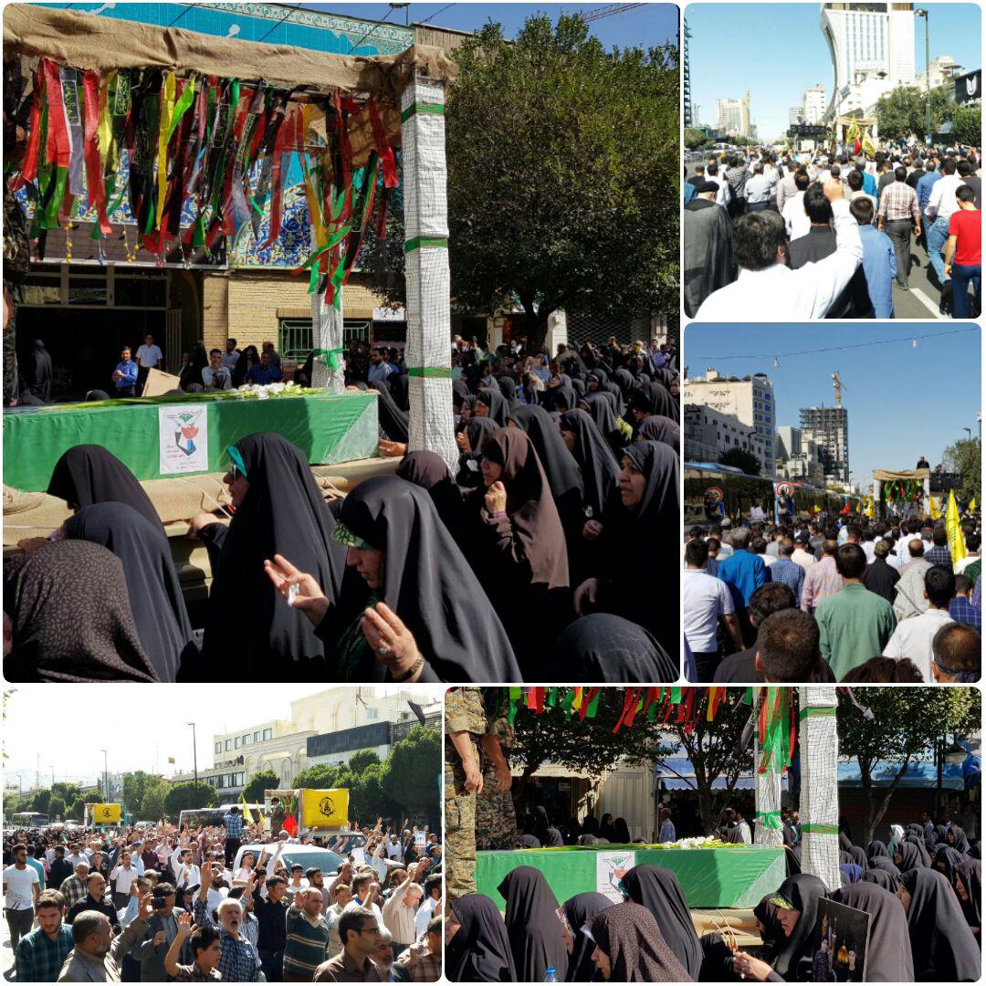 تشییع 3 شهید مدافع حرم در مشهدمقدس