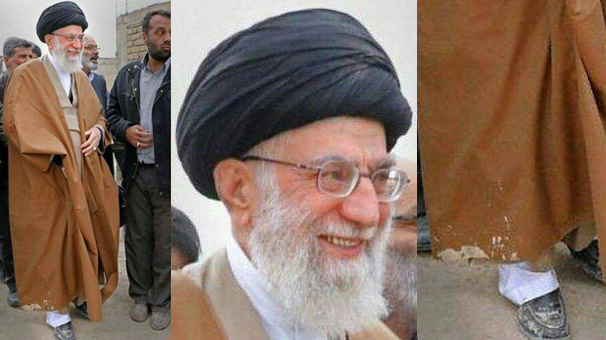 عکس خاص رهبر انقلاب در مناطق زلزله‌ زده