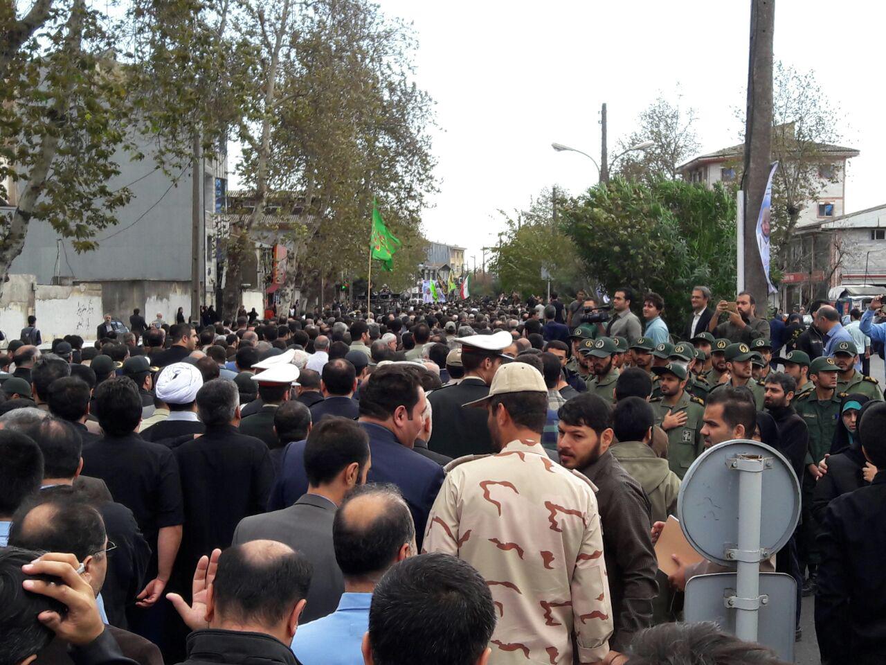 تشییع 2 شهید مدافع حرم در گیلان تشییع 2 شهید مدافع حرم در گیلان