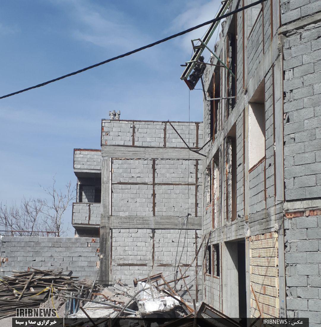 دو کشته و زخمی بر اثر حادثه ساختمانی در اسکو
