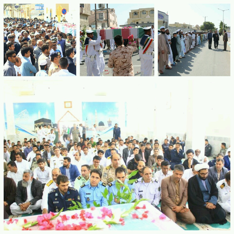 استقبال از دو شهید گمنام دفاع مقدس در کنارک استقبال از دو شهید گمنام دفاع مقدس در کنارک