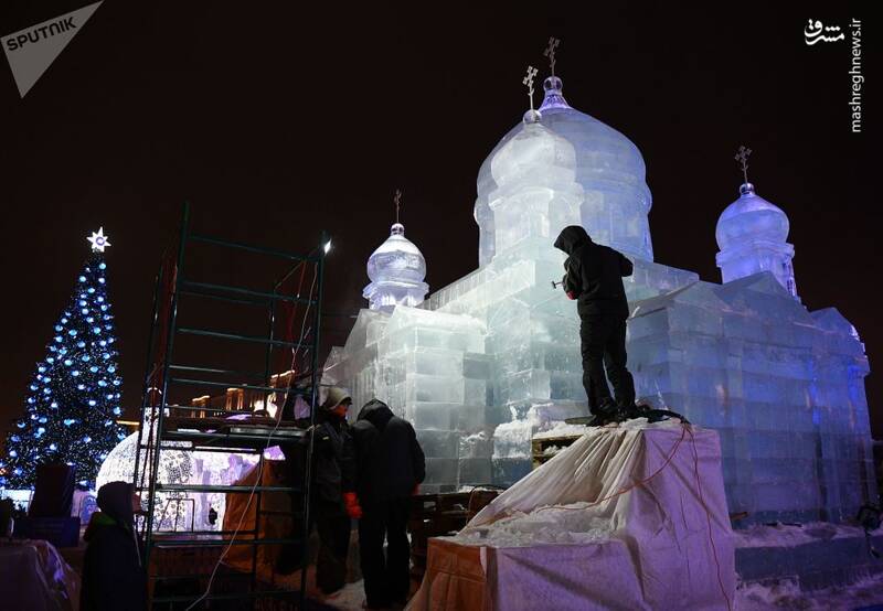 مجسمههای یخی در مسکو +تصاویر مجسمههای یخی در مسکو +تصاویر