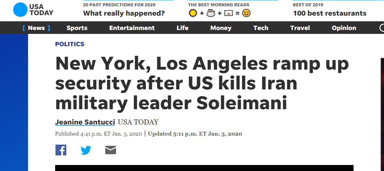 واکنش‌های جهانی به شهادت سپهبد سلیمانی (۳)