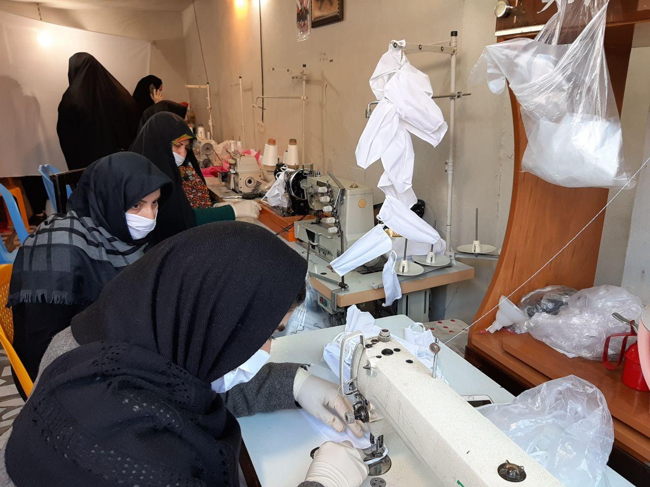 تولید ۱۰ هزار ماسک ولباس کادر درمانی در جویبار