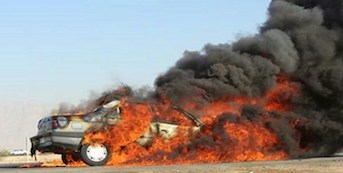 آتش زدن خودروی حامل مواد مخدر برای فرار از قانون آتش زدن خودروی حامل مواد مخدر برای فرار از قانون