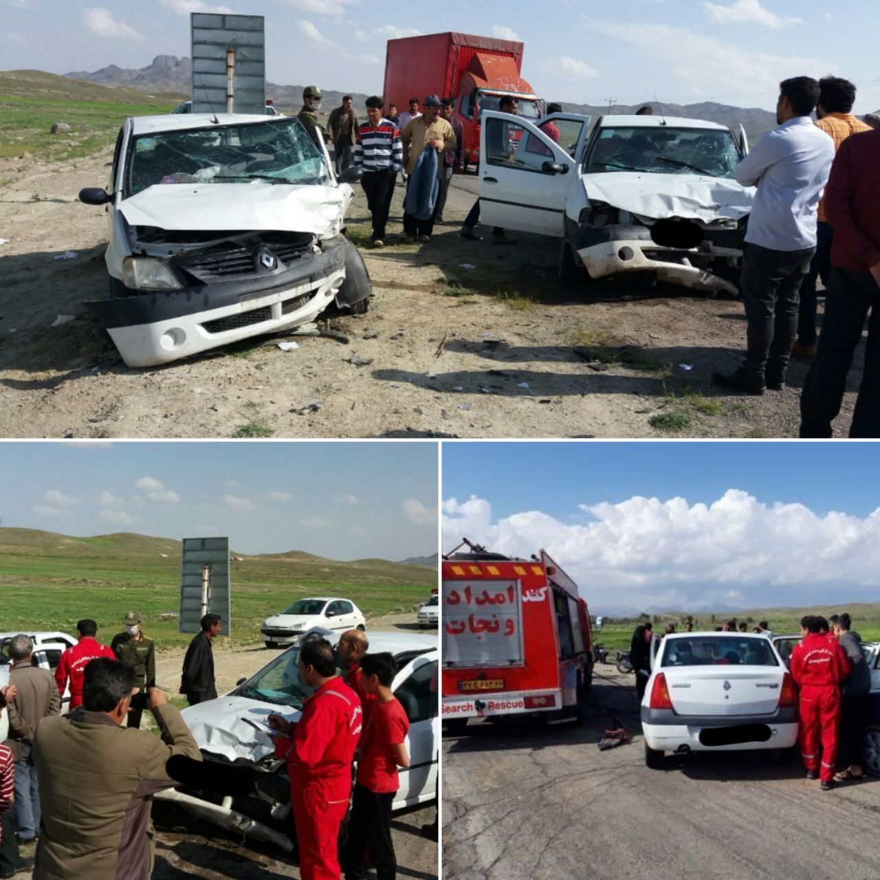 6 مصدوم در سانحه رانندگی در محور تربت حیدریه به بایگ 6 مصدوم در سانحه رانندگی در محور تربت حیدریه به بایگ