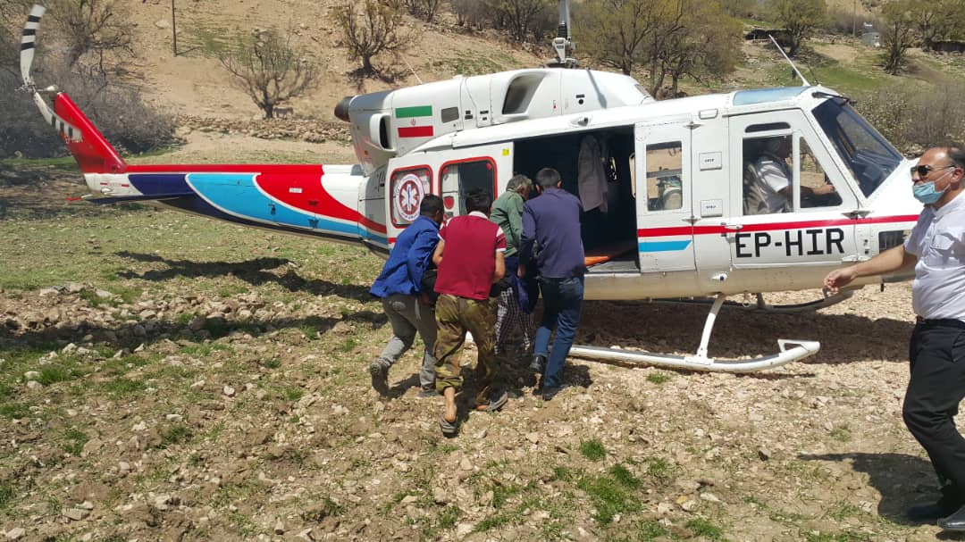 نجات جان جوان ۲۳ ساله با کمک امداد هوایی خوزستان امداد هوایی