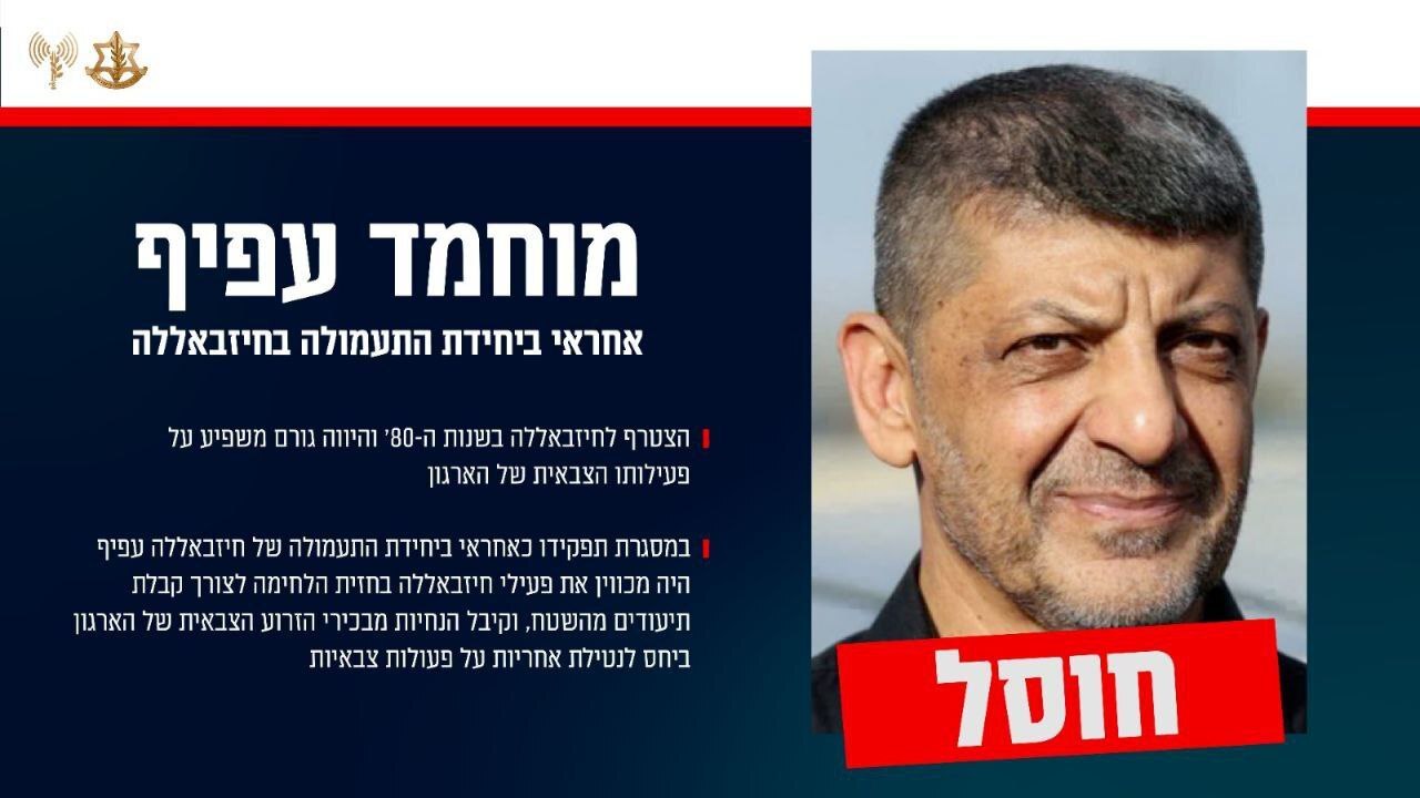 بیانیه حزب الله درباره شهادت محمد عفیف