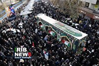 وداع مردم تهران با شهدای روز سیزدهم جنگ دوازده روزه