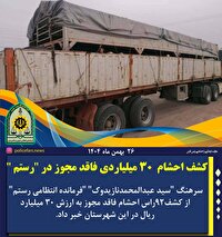 کشف احشام ۳۰ میلیاردی فاقد مجوز در رستم