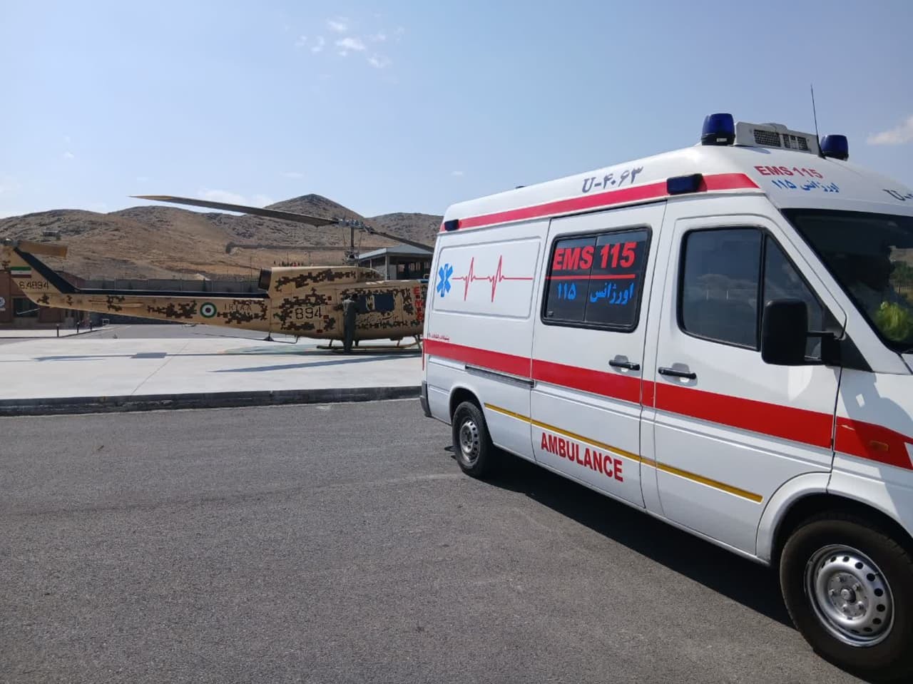 اعزام سه مصدوم با سه بالگرد اورژانس هوایی