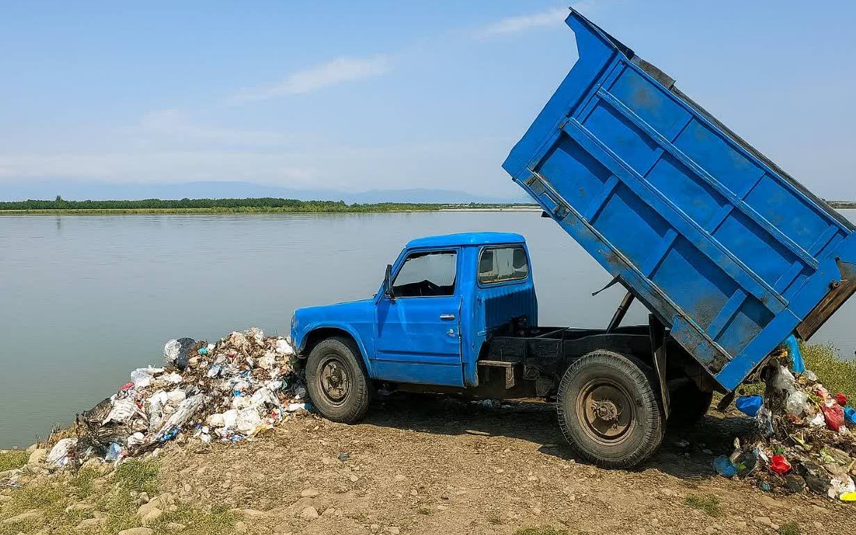 جلوگیری از تخلیه زباله در رودخانه سفیدرود