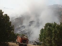 آتش سوزی در سایت زباله شهر جوانرود ادامه دارد آتش سوزی در سایت زباله شهر جوانرود ادامه دارد