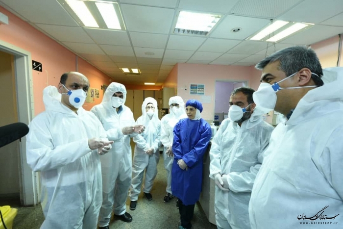 حضور استاندار گلستان در مراکز درمانی گرگان